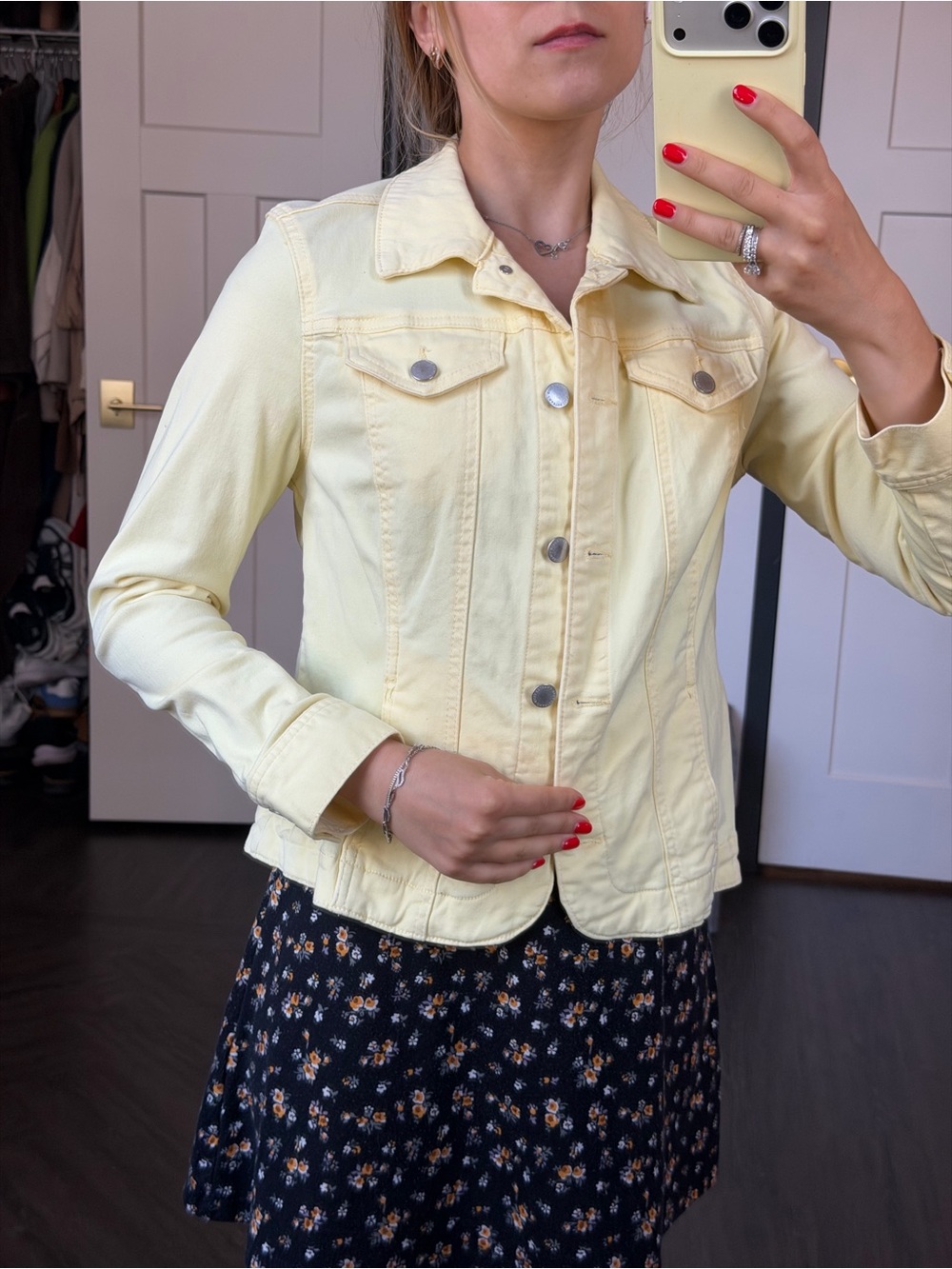Charter Club Light Yellow Denim Jacket